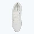 Calvin Klein Women's Shoes HW0HW02574 Runner Lace Up Mono Pu Triple Bright White 5