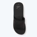 Calvin Klein women's flip flops YW0YW01725 Beach Wedge Slide Canvas triple black 5