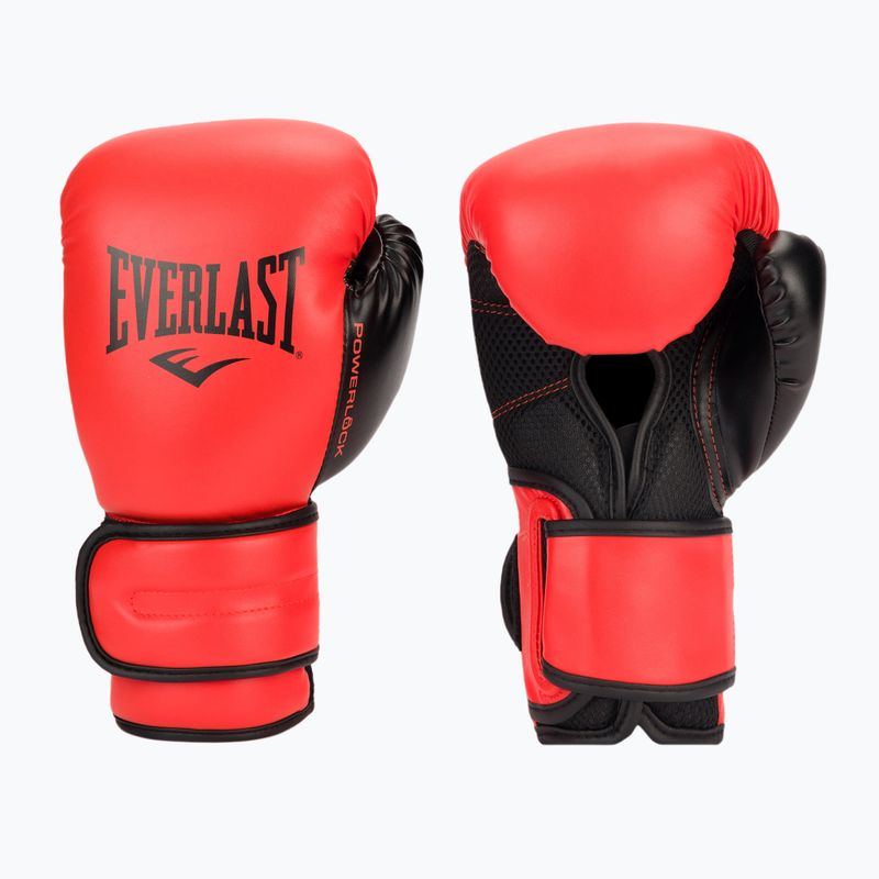 Everlast Powerlock Pu men's boxing gloves red EV2200