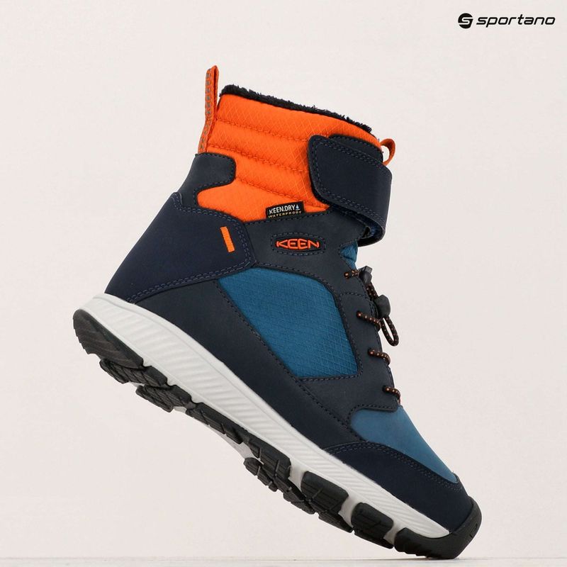 KEEN Skua Winter WP sky captain/gold flame junior snow boots 9
