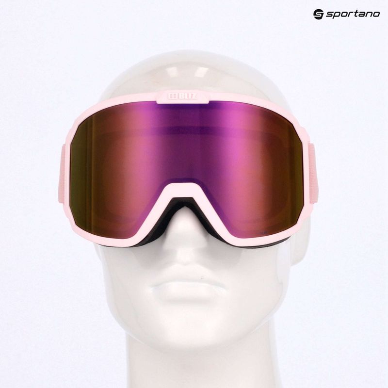 Bliz Rave matt powder pink/brown pink multi ski goggles 8