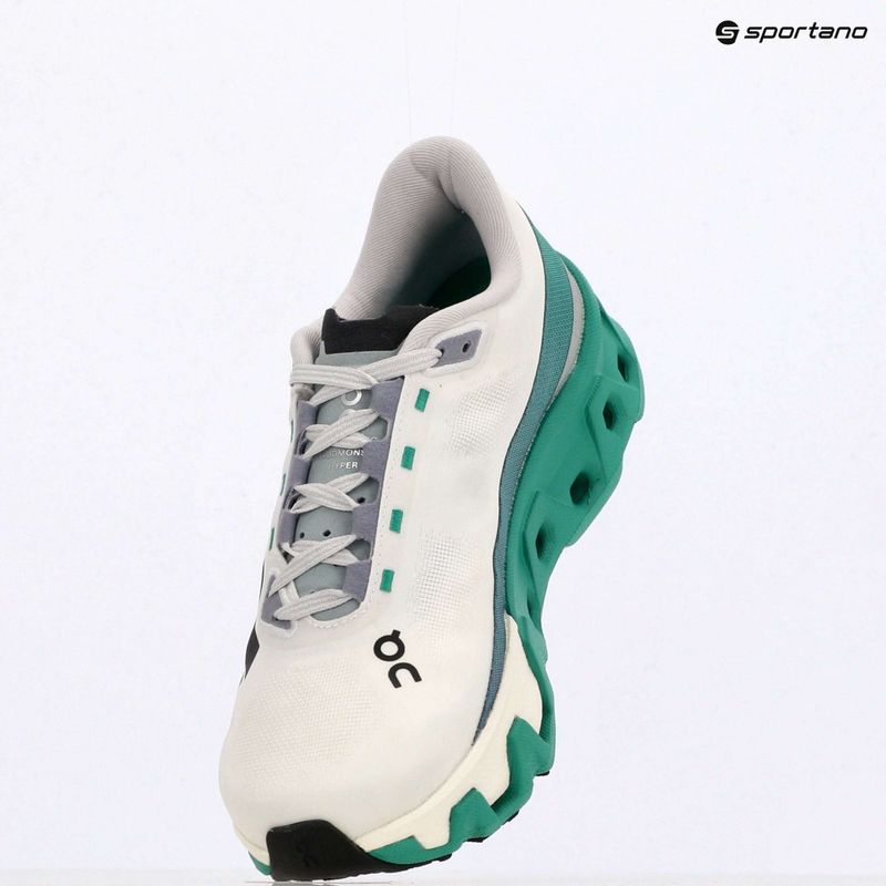 Women's running shoes On Cloudmonster Hyper white/mint 9