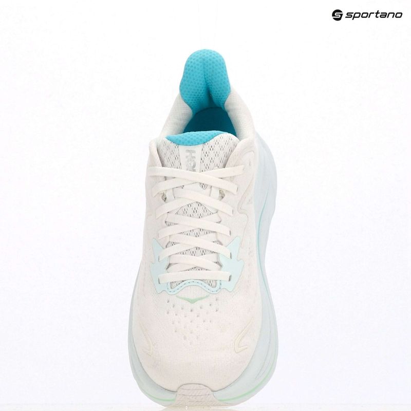 Women's running shoes HOKA Clifton 10 white/cielo blue 9