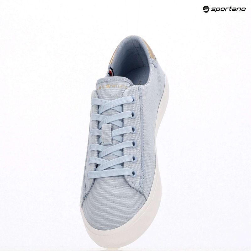 Tommy Hilfiger women's trainers Vulc Canvas Lace Up breezy blue 9