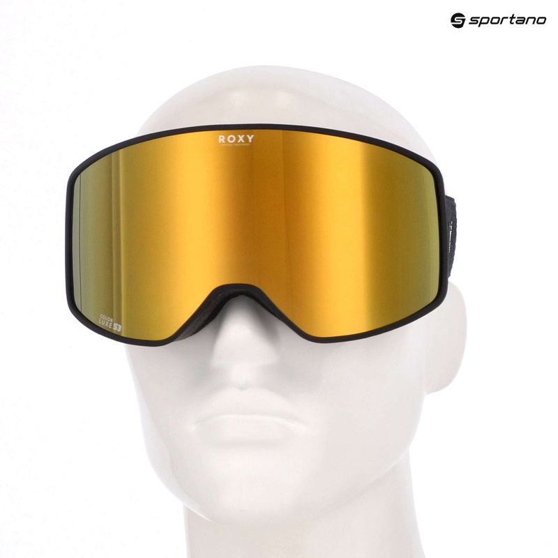 Women's snowboard goggles ROXY Storm W black/clux ml pink gold 10