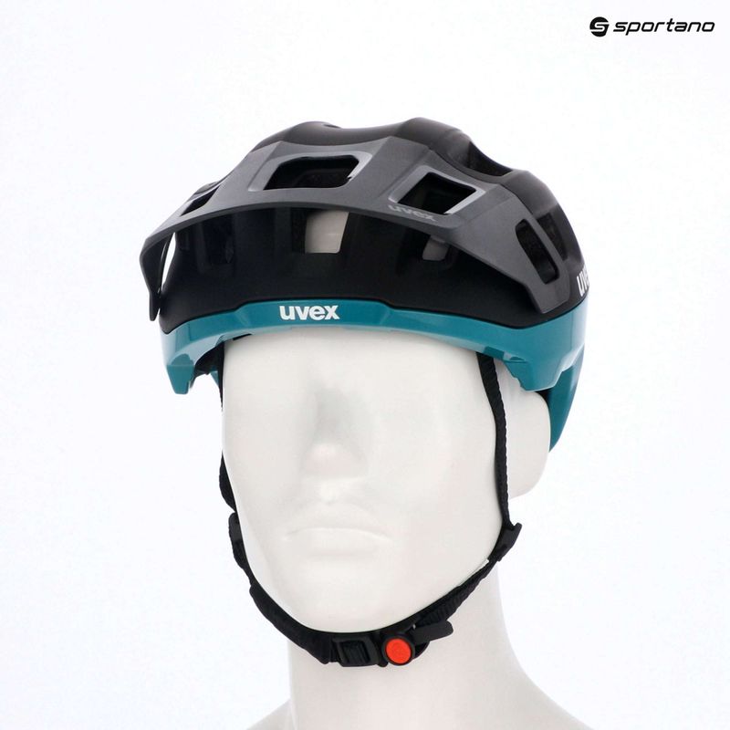 UVEX bike helmet React black/teal matt 10