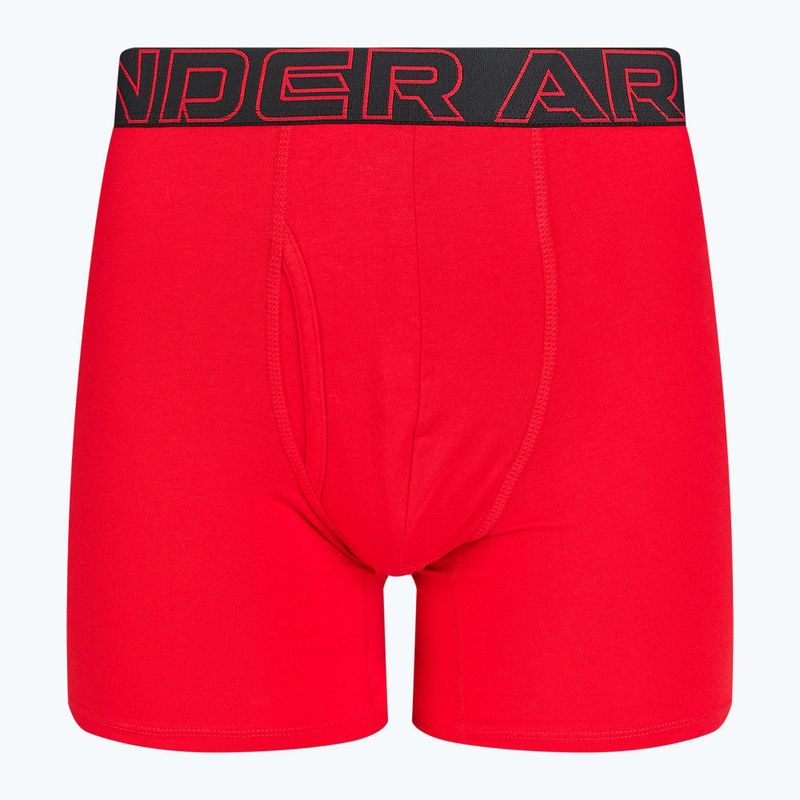 Under Armour Perf Cotton men's briefs 6" 3 pcs carbon black/galaxy black 5