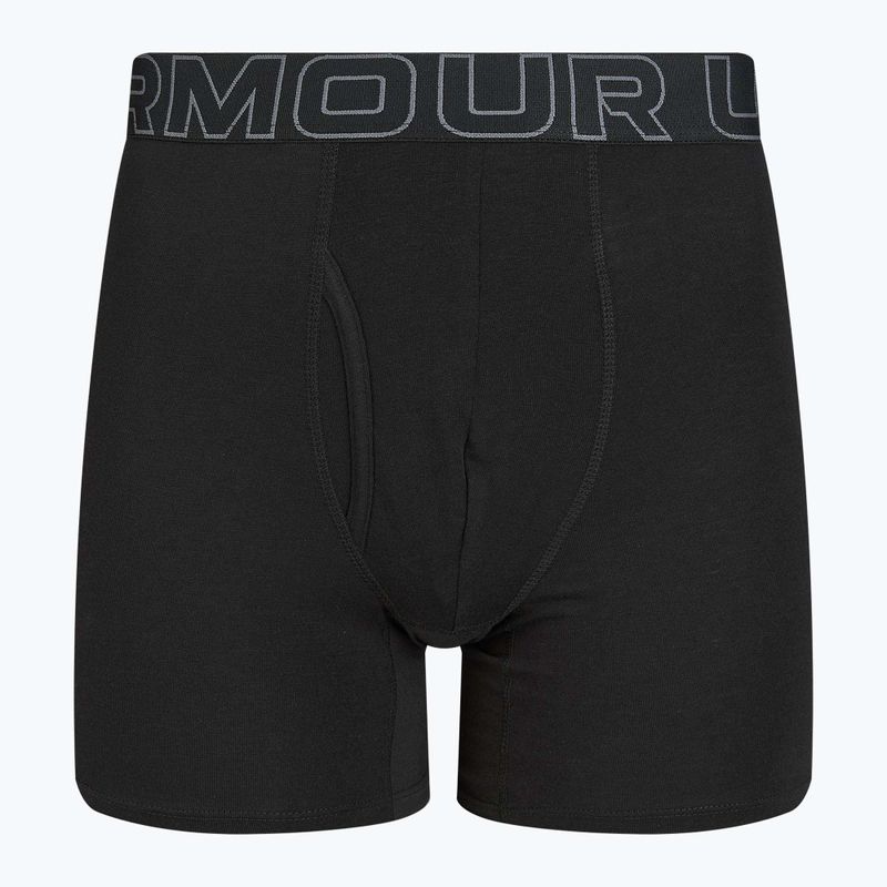 Under Armour Perf Cotton men's briefs 6" 3 pcs carbon black/galaxy black 8