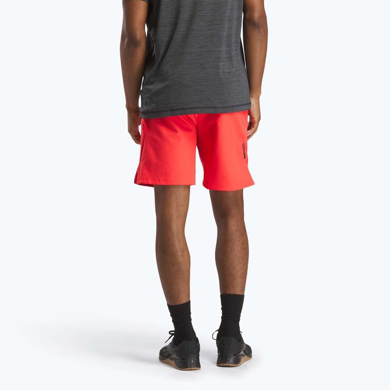 Men's training shorts Reebok Athlete Strenght energy red 3