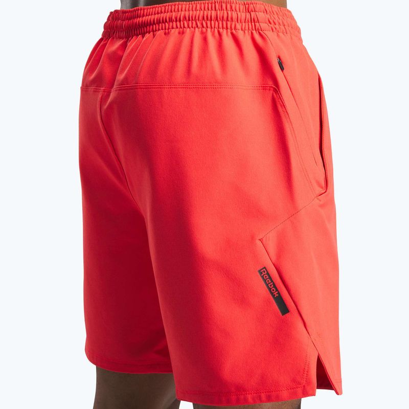 Men's training shorts Reebok Athlete Strenght energy red 4