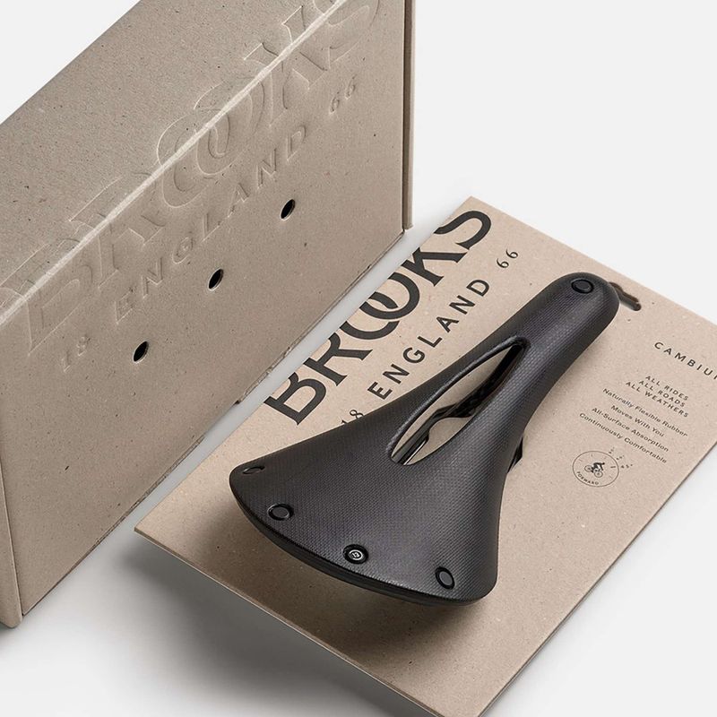 Brooks England C13 Carved black bicycle saddle 8