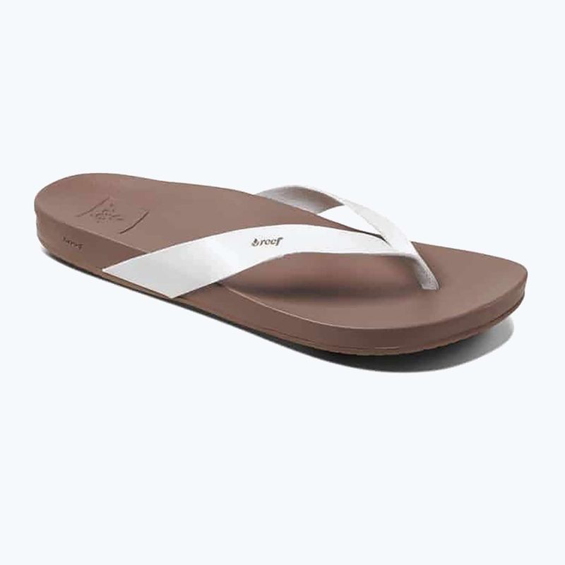 Women's REEF Cushion Cloud flip flops white and brown RF0A3FDSCLD 9