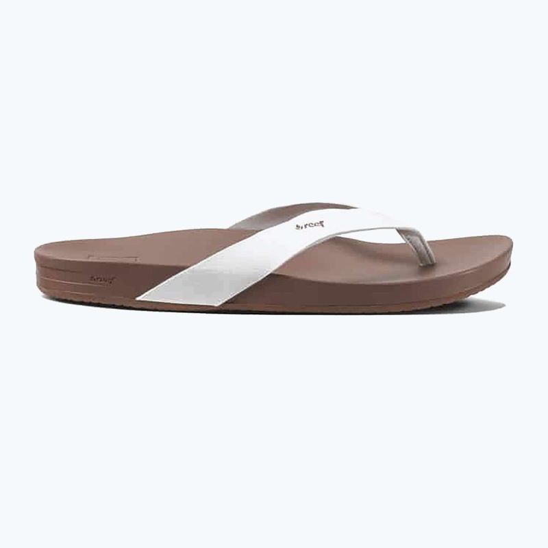 Women's REEF Cushion Cloud flip flops white and brown RF0A3FDSCLD 10
