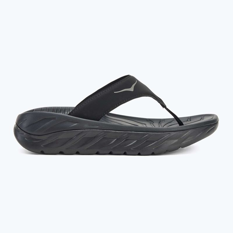 Women's flip-flops HOKA Ora Recovery Flip Flops black/dark gull gray 2