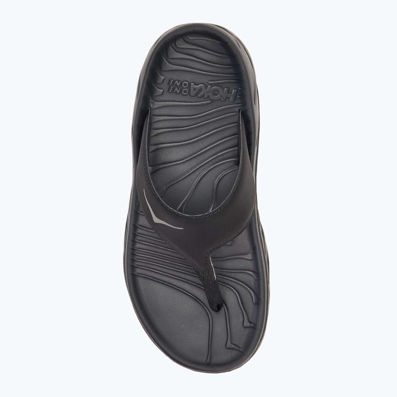 Women's flip-flops HOKA Ora Recovery Flip Flops black/dark gull gray 5