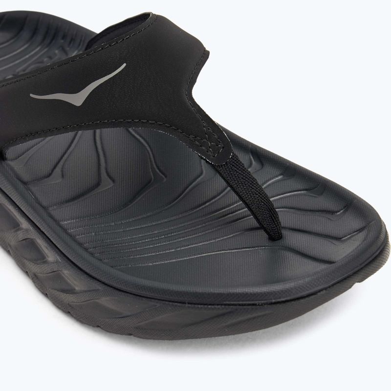 Women's flip-flops HOKA Ora Recovery Flip Flops black/dark gull gray 7