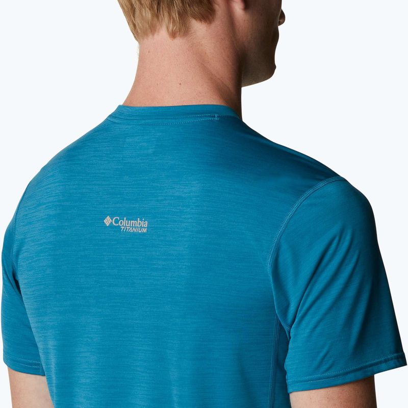 Columbia men's Titan Pass Graphic Tee trekking shirt blue 1991471 5