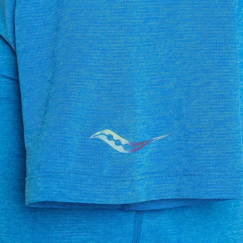 Men's Saucony Stopwatch cobalt heather running shirt 5