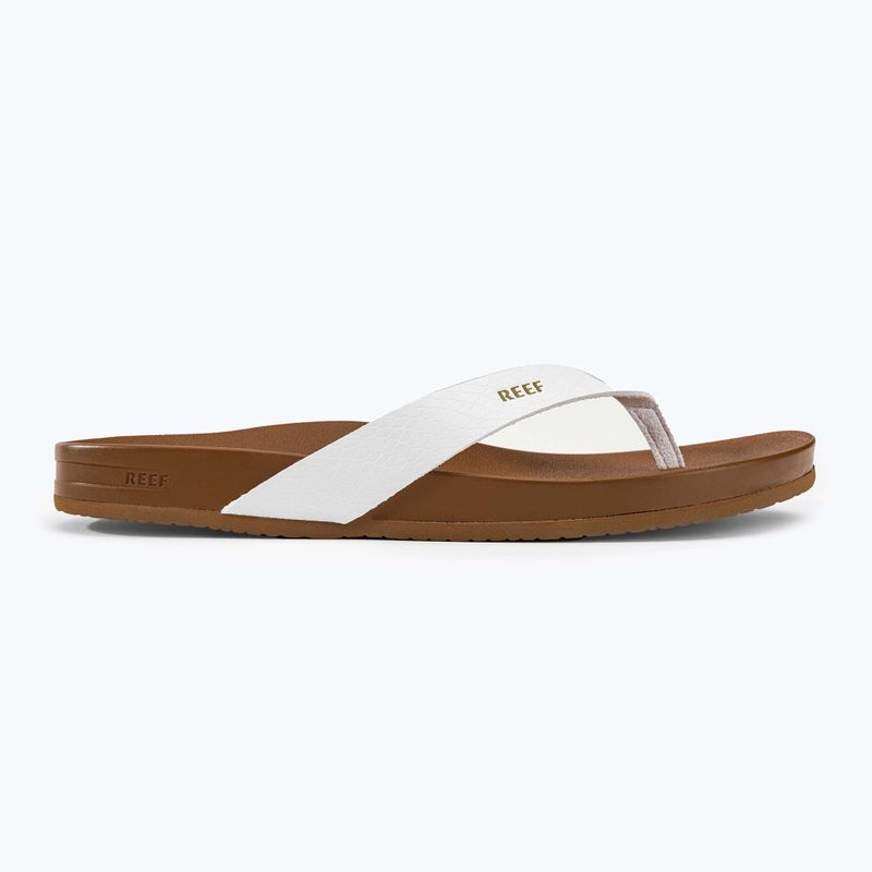 Women's REEF Cushion Cloud flip flops white and brown RF0A3FDSCLD 2