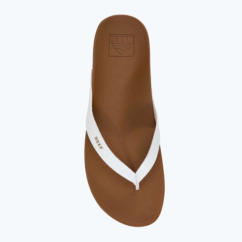 Women's REEF Cushion Cloud flip flops white and brown RF0A3FDSCLD 6