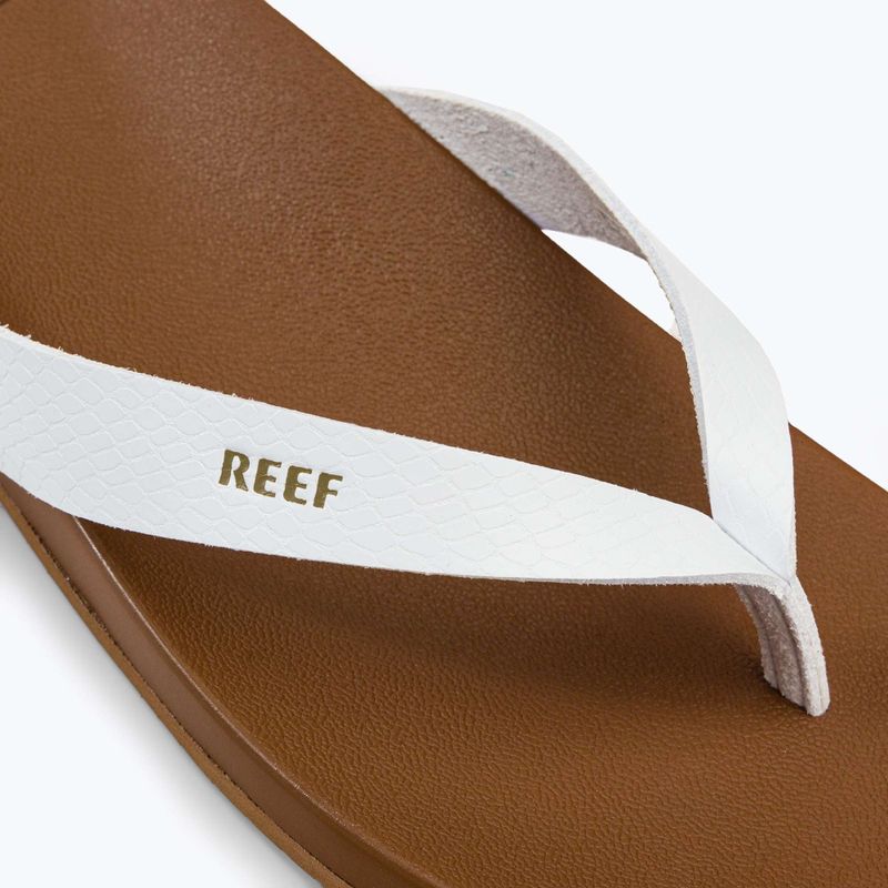 Women's REEF Cushion Cloud flip flops white and brown RF0A3FDSCLD 7