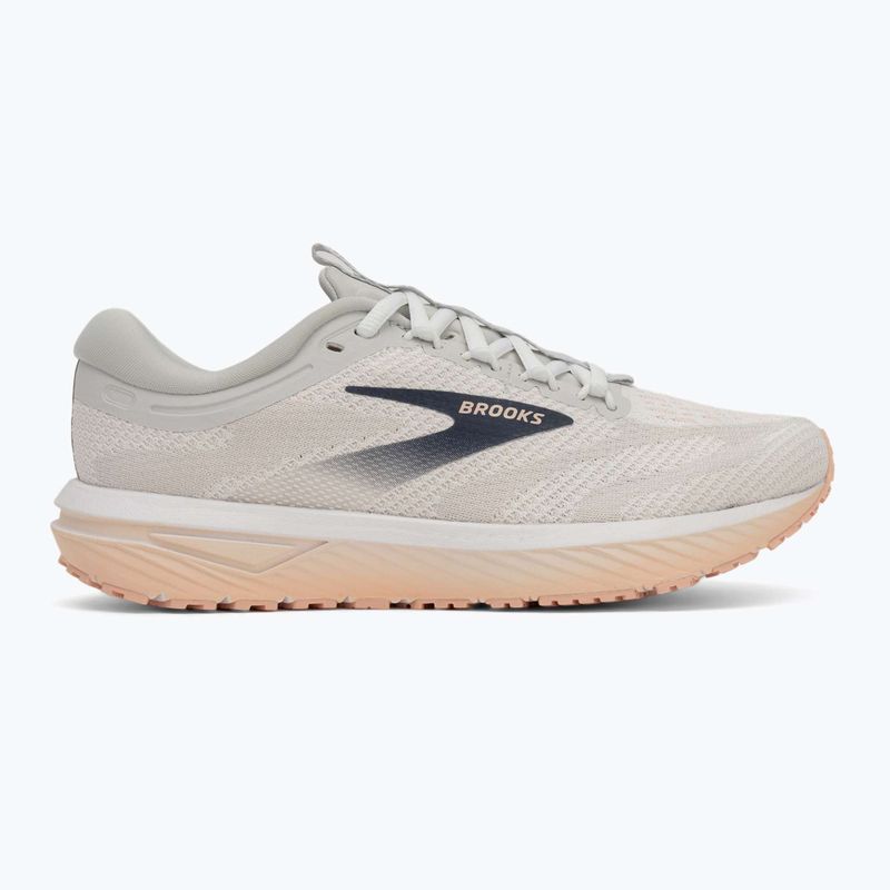 Women's running shoes Brooks Revel 7 oyster/white/tropical peach 2