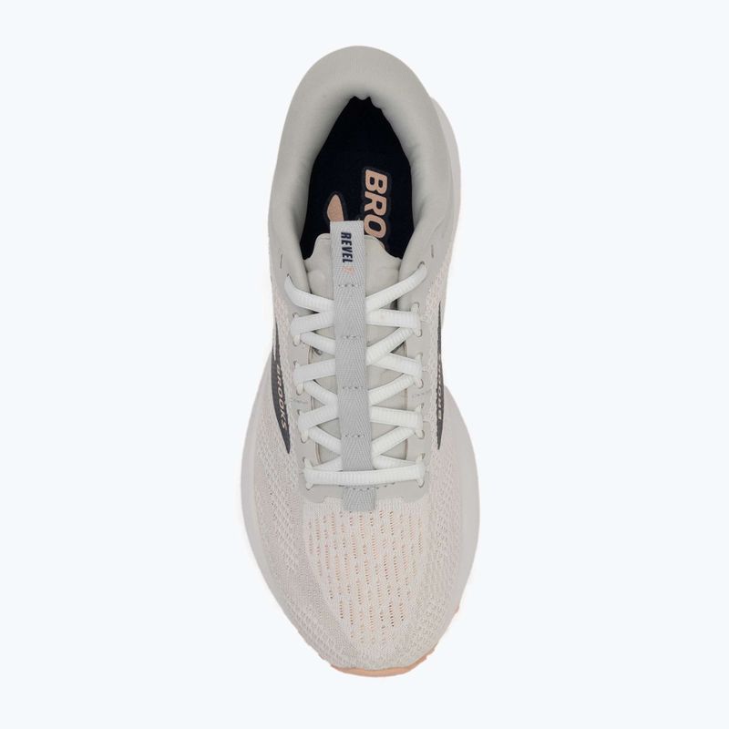 Women's running shoes Brooks Revel 7 oyster/white/tropical peach 5