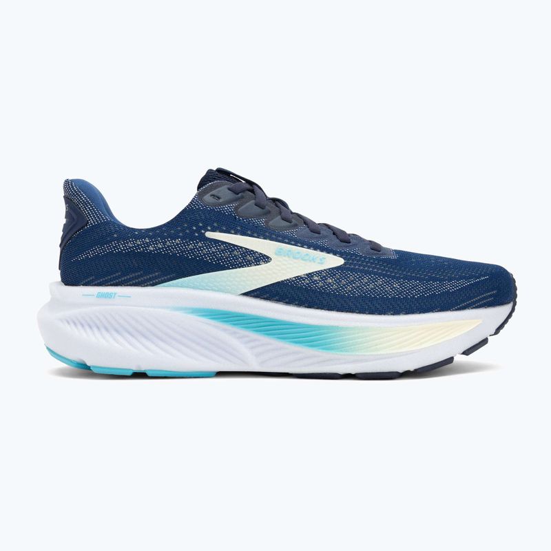 Women's running shoes Brooks Ghost 17 navy/green/turquoise 2