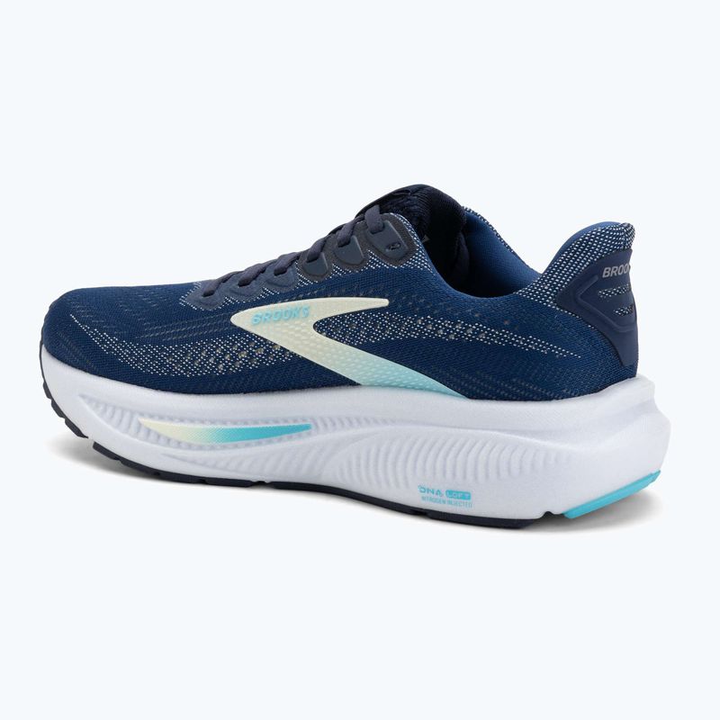 Women's running shoes Brooks Ghost 17 navy/green/turquoise 3