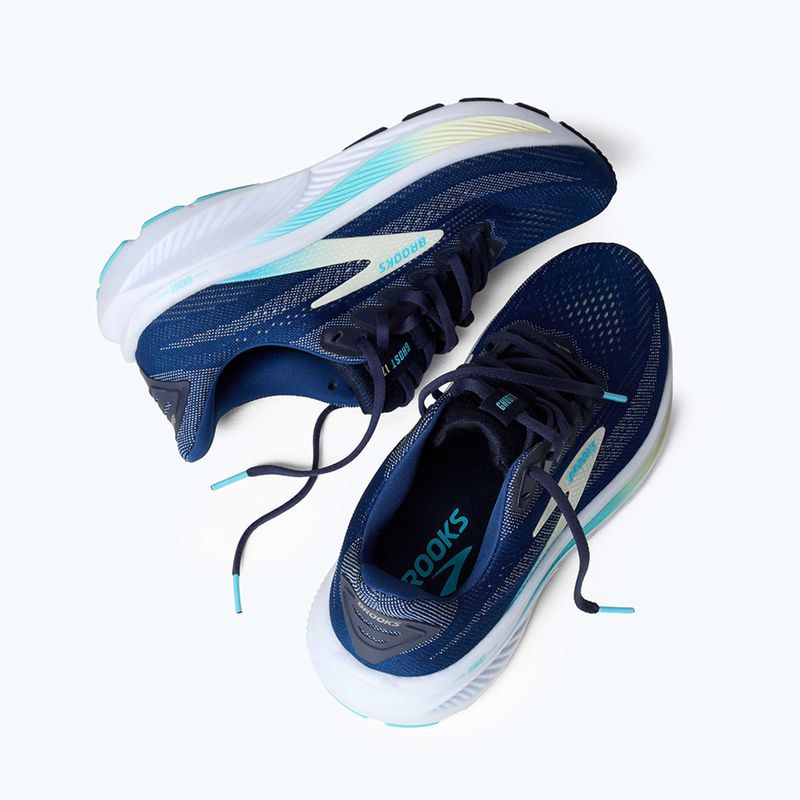 Women's running shoes Brooks Ghost 17 navy/green/turquoise 9