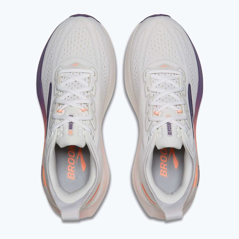 Women's running shoes Brooks Glycerin 23 white/mulled grape/clear 5