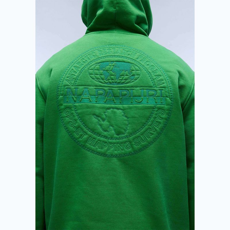 Men's Napapijri B-Kander Hooded green kelly sweatshirt 5