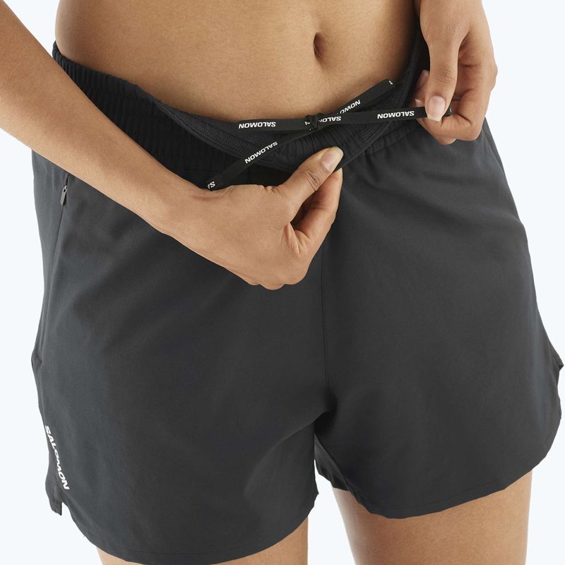 Women's running shorts Salomon SHAKEout Core 4" deep black 3