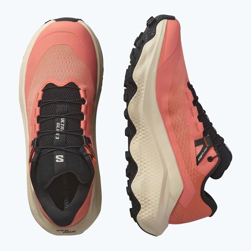 Women's running shoes Salomon Ultra Glide 3 fusion coral/tender peach/black 8