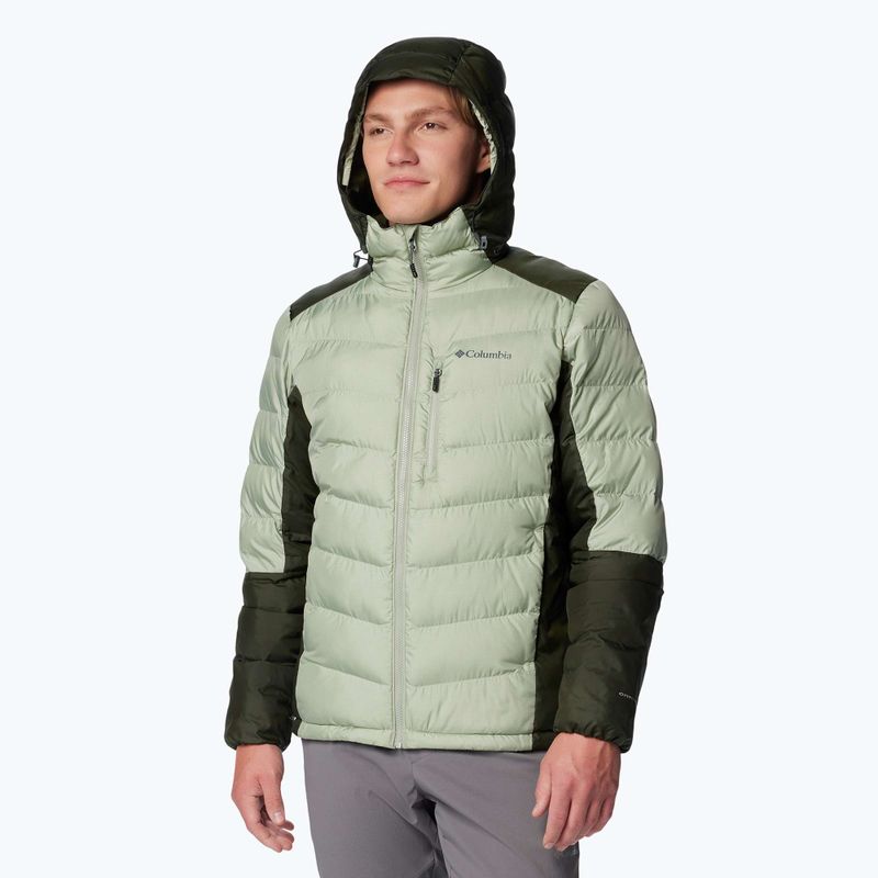 Columbia Labyrinth Loop II Hooded safari/ greenscape men's down jacket 4