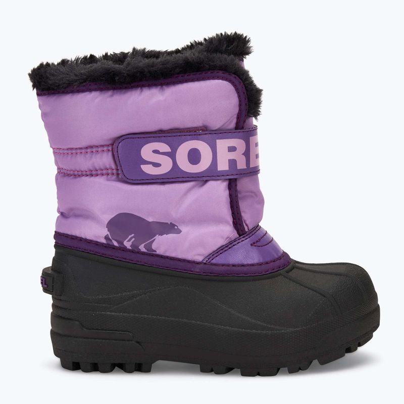 Sorel Childrens Snow Commander gumdrop/purple violet snow boots 2