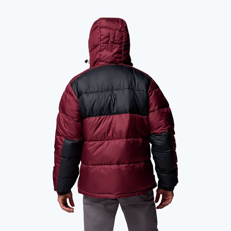 Men's insulated jacket Columbia Pike Lake II Hooded rich wine/black 3