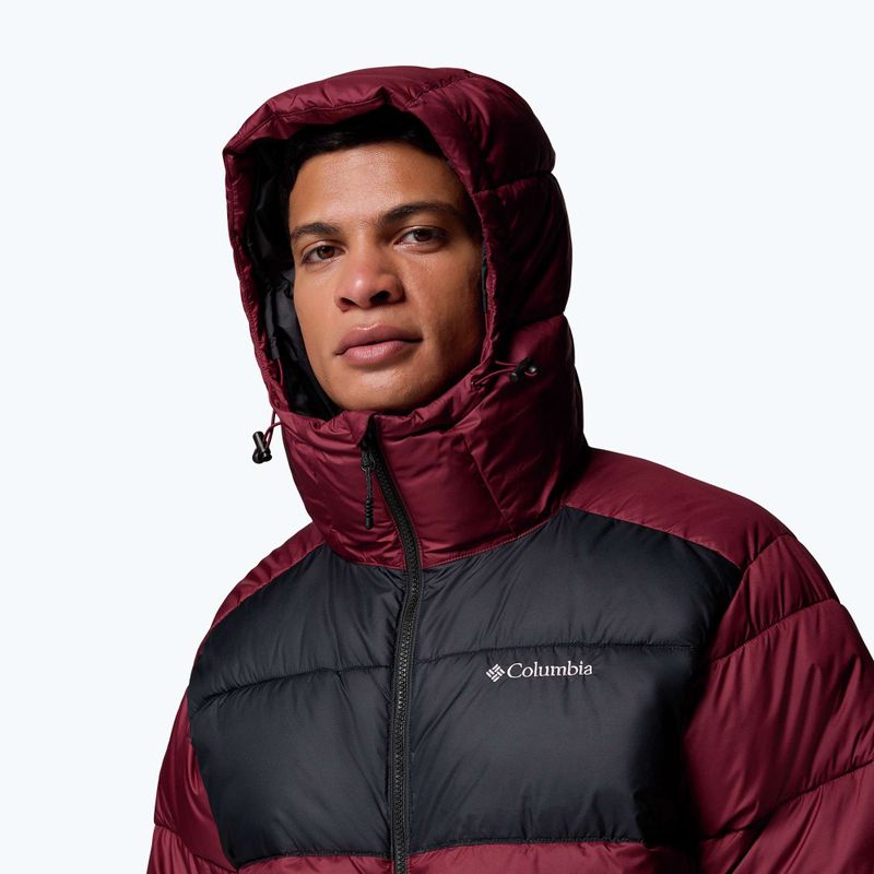 Men's insulated jacket Columbia Pike Lake II Hooded rich wine/black 6