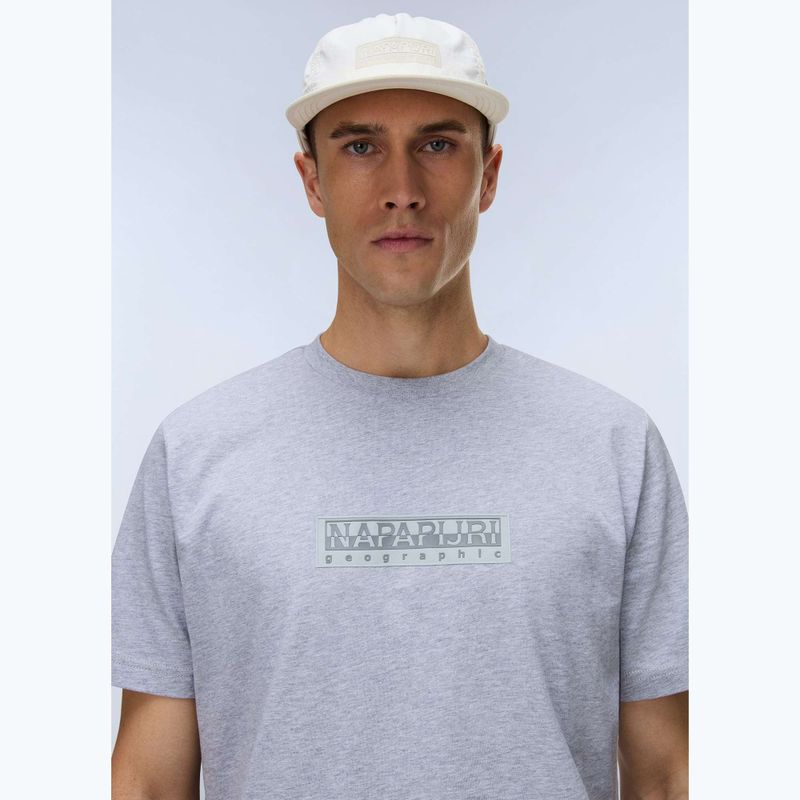 Men's T-shirt Napapijri S-Box Logo light grey melange 3