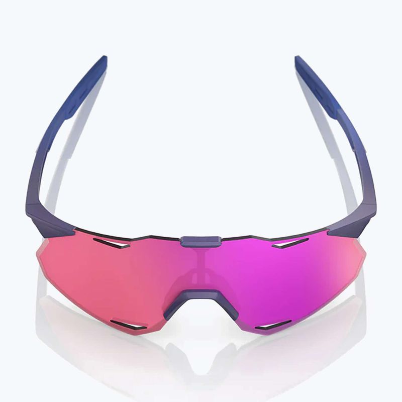 Sunglasses 100% Hypercraft XS satin storm metallic/purple mirror 3