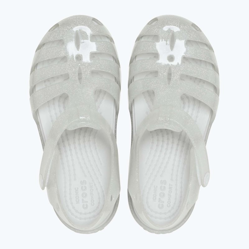 Crocs Isabella Glitter silver glitter children's sandals 8