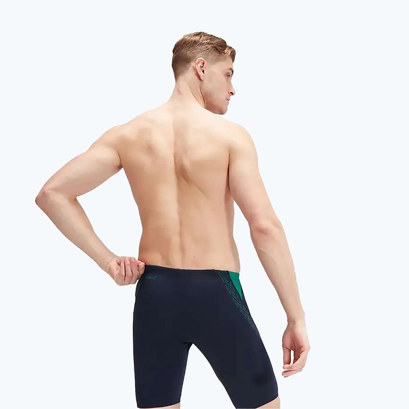 Men's Speedo Hyper Boom Splice swim trunks navy/green 2