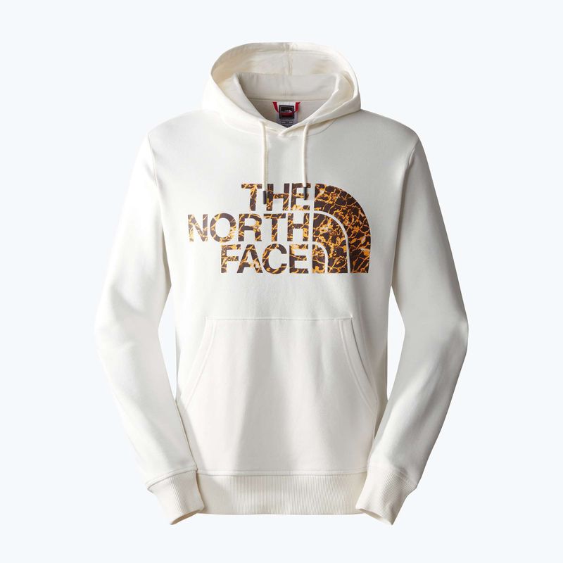 Men's The North Face Standard Hoodie gardenia white/coal brown water distortion print 4