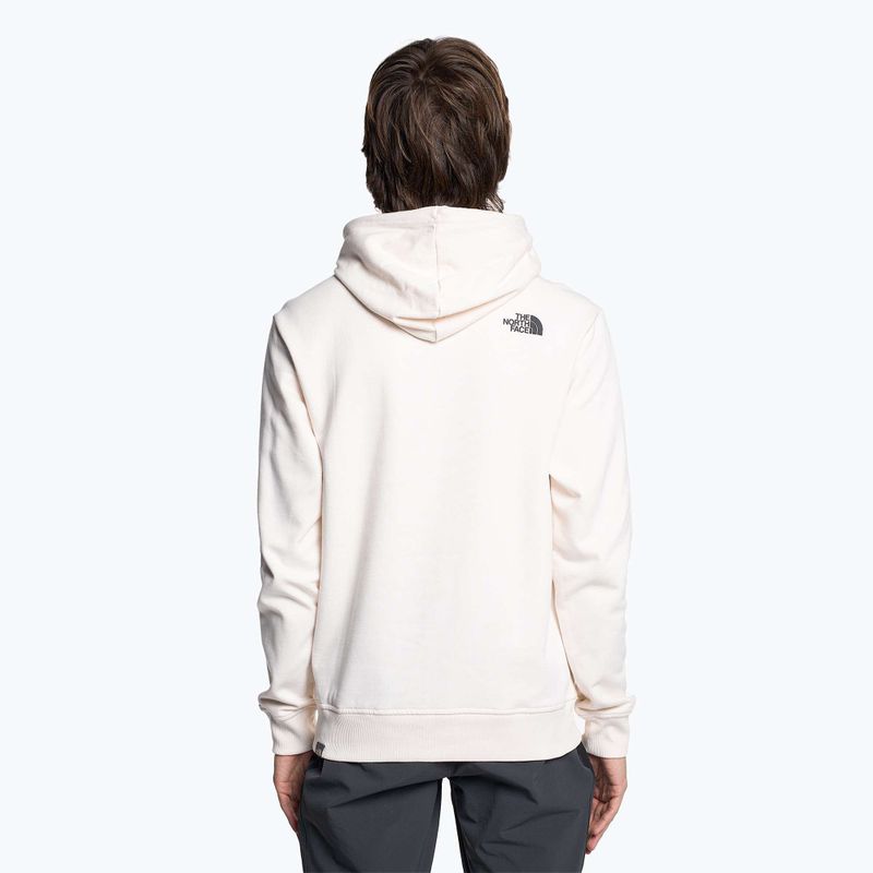 Men's The North Face Standard Hoodie gardenia white/coal brown water distortion print 2