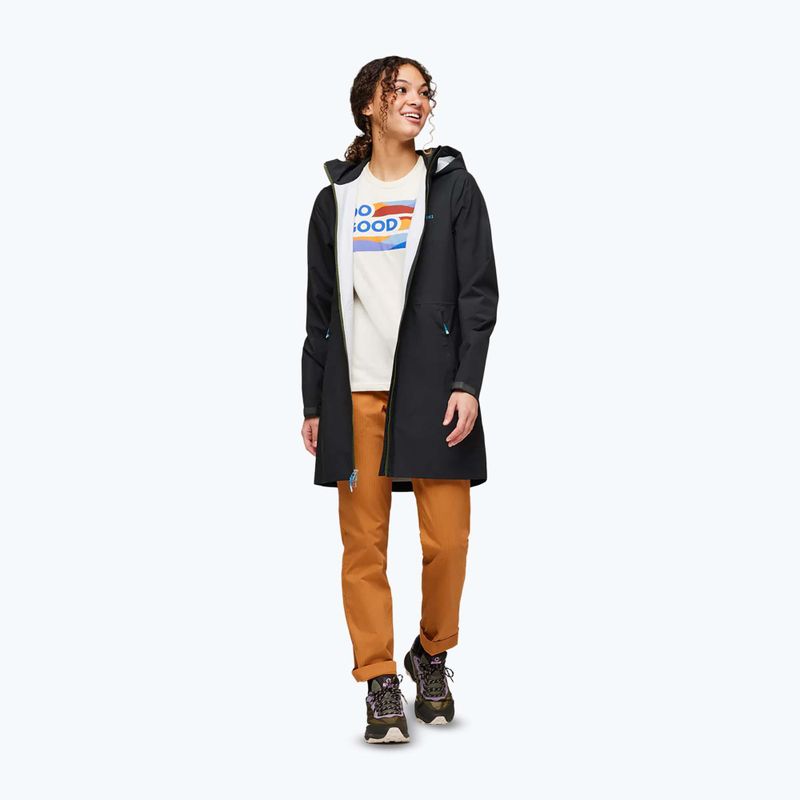 Cotopaxi Cielo Rain Trench black women's rain jacket 2