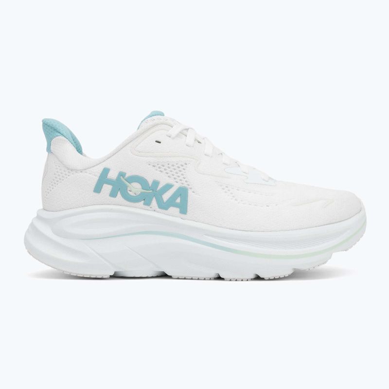 Women's running shoes HOKA Clifton 10 white/cielo blue 2