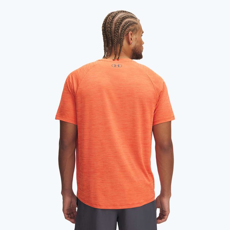Men's training T-shirt Under Armour Tech Textured fire/ares red/castlerock 2