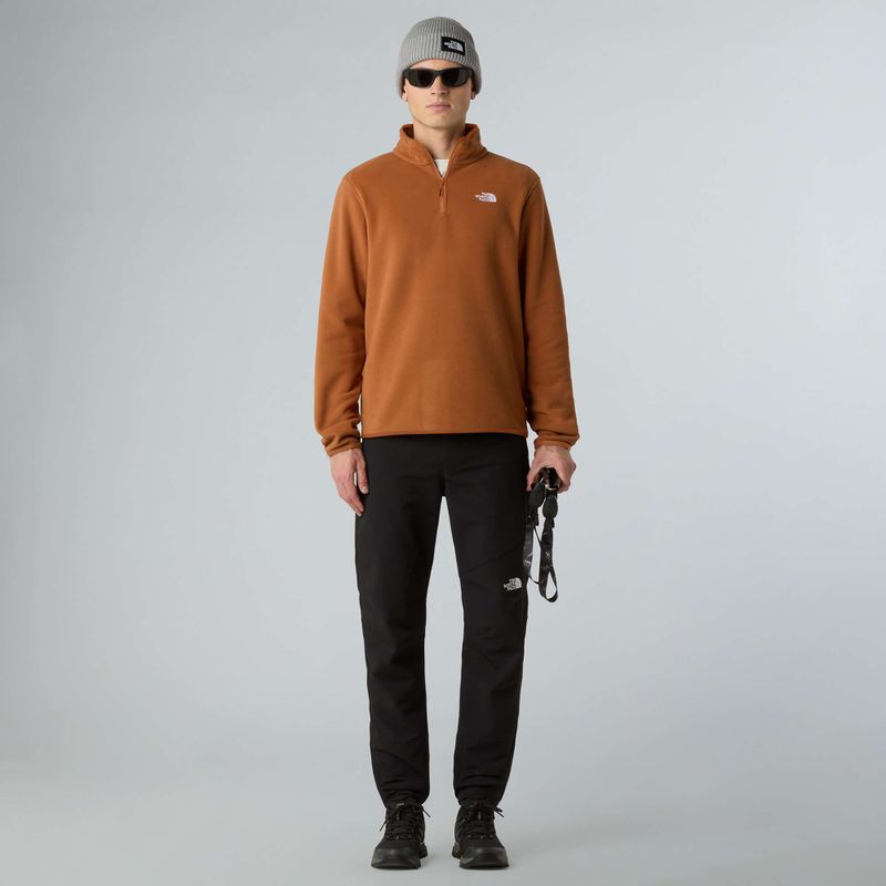 Men's fleece sweatshirt The North Face Glacier Fleece 1/4 Zip burnt umber 2