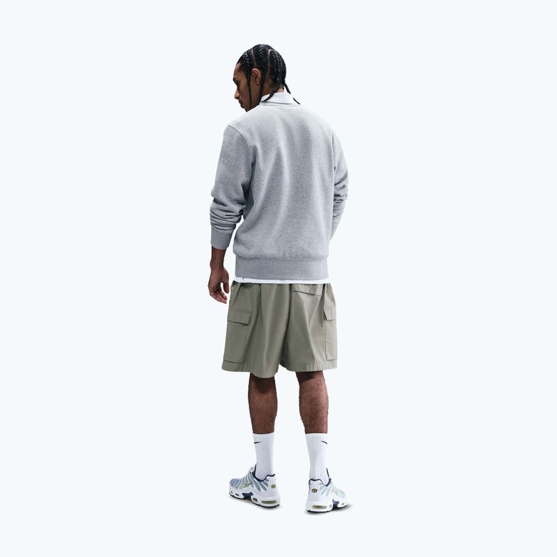 Men's sweatshirt Nike Sportswear Club Graphic Fleece Crew dark grey heather/white 3