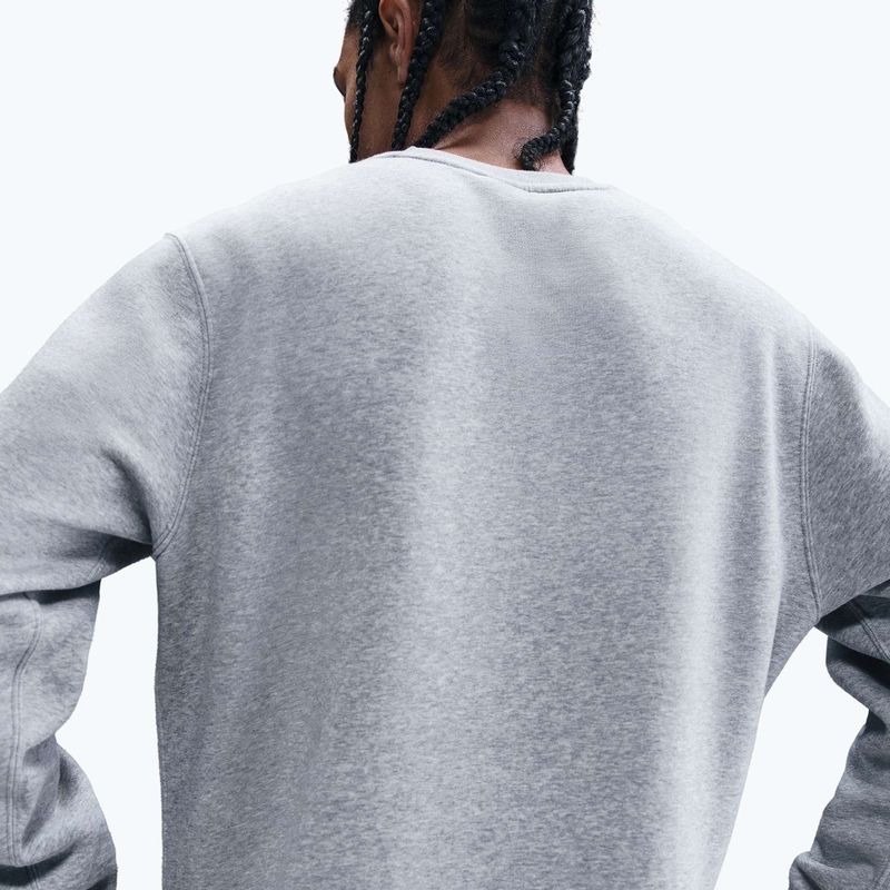 Men's sweatshirt Nike Sportswear Club Graphic Fleece Crew dark grey heather/white 5